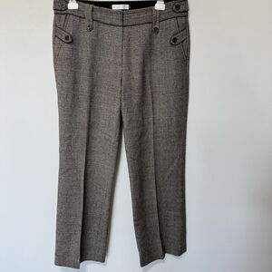 Badgley Mischka Plaid Wool Trouser Pants Size 8